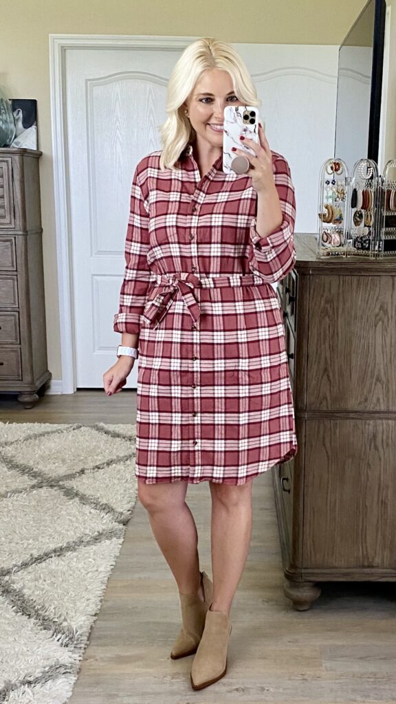 Amazon flannel dress