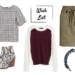 Ann Taylor plaid top, Amazon booties, Banana Republic color block sweater, Caslon tie waist skirt, Ann Taylor animal print headband