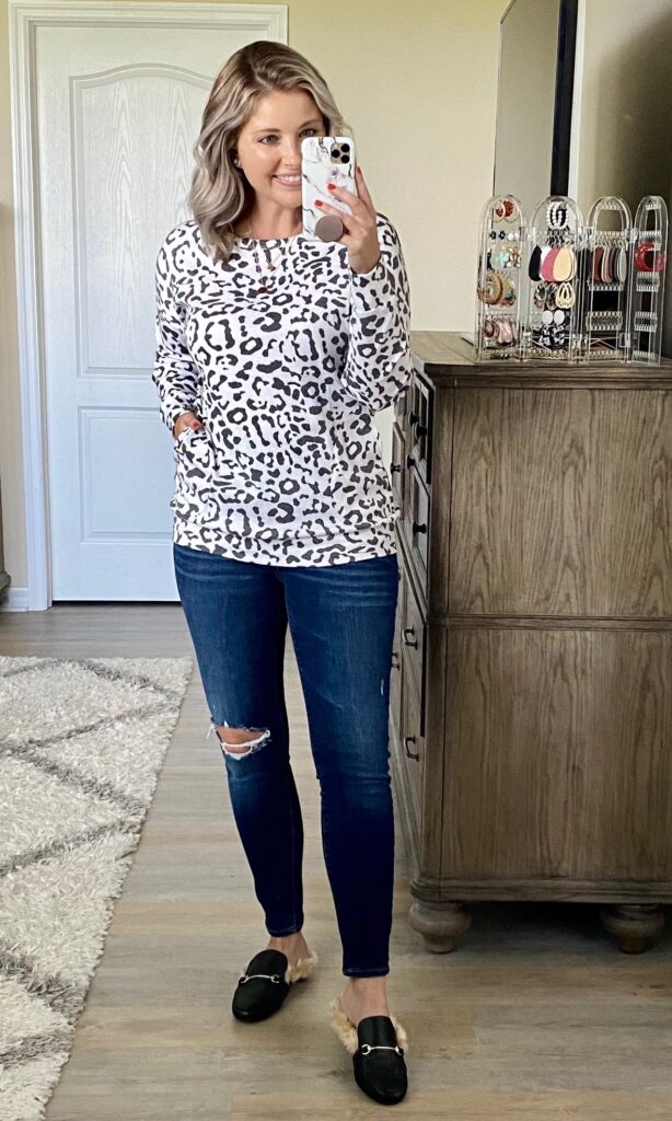 Amazon leopard sweatshirt