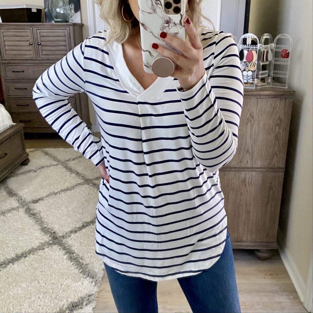 Old Navy striped tunic tee