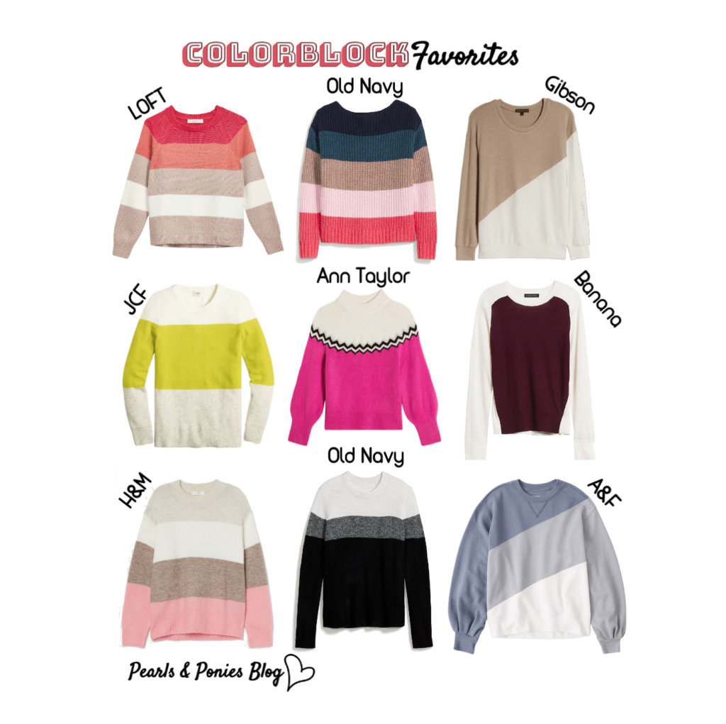 Colorblock sweater