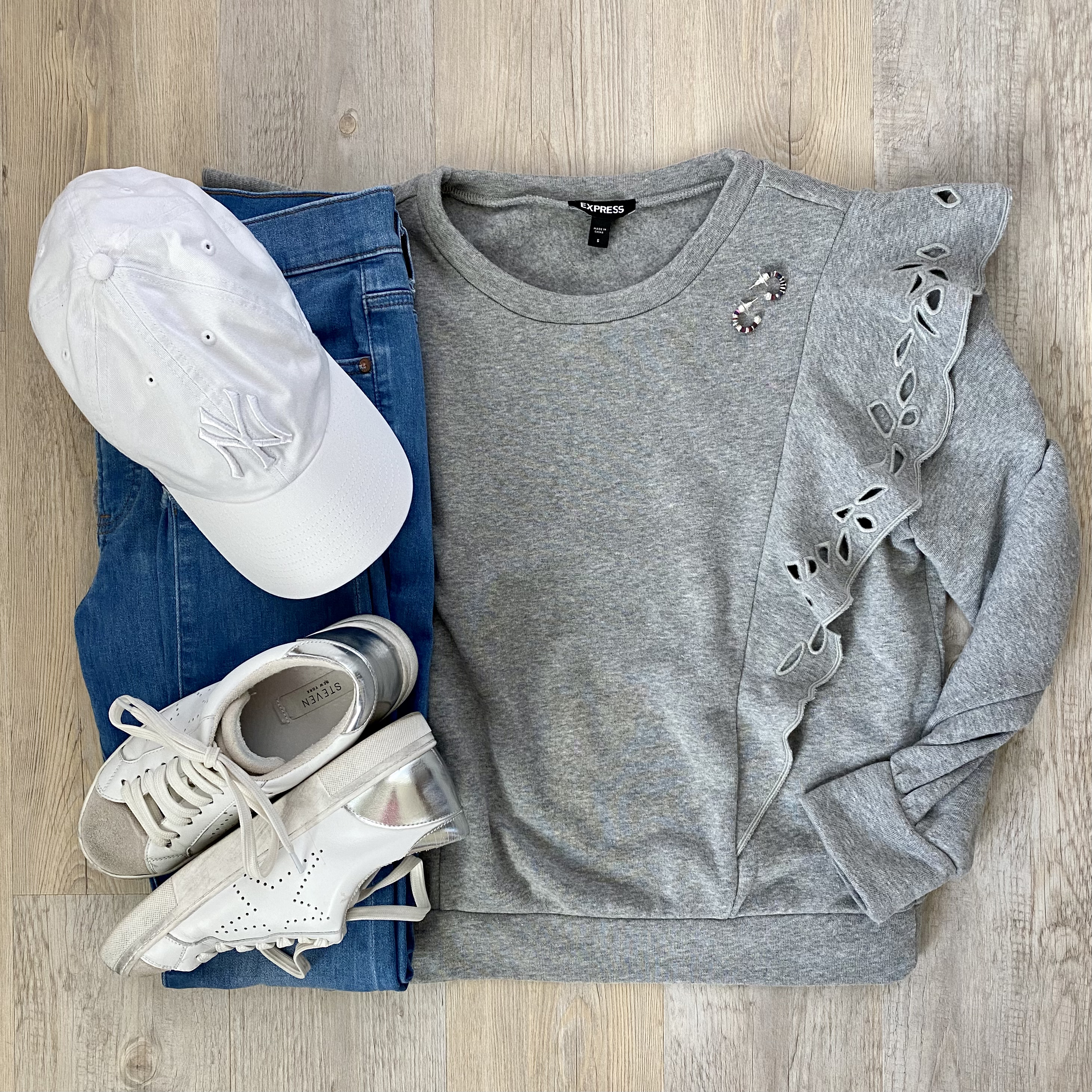 Express lace sweatshirt