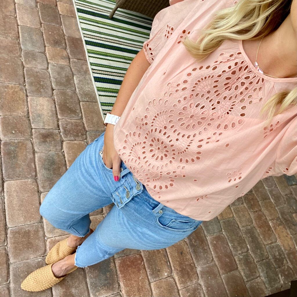 Express eyelet top