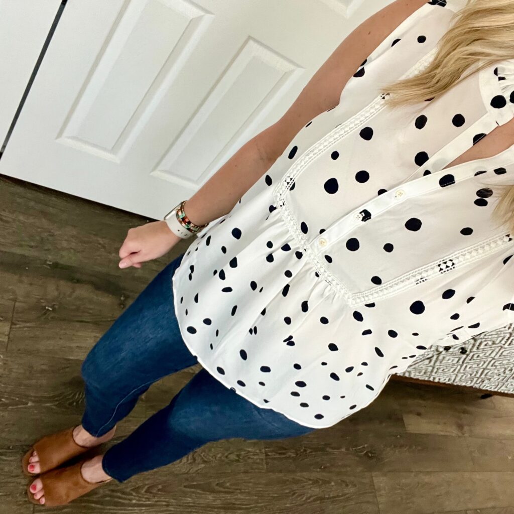 LOFT polka dot top