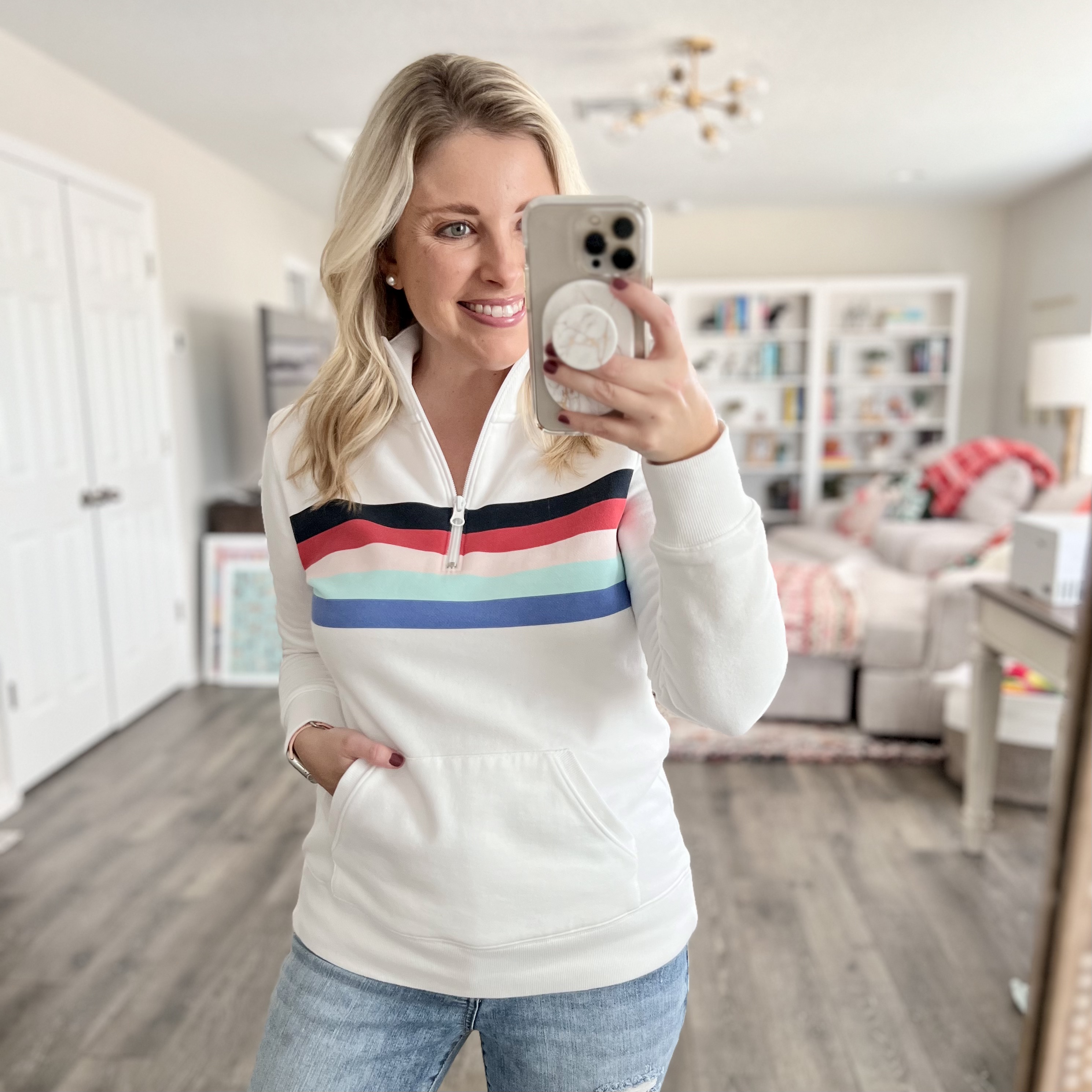 Amazon striped pullover