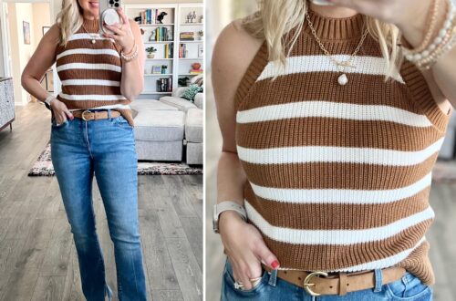 Old Navy striped sweater tank
