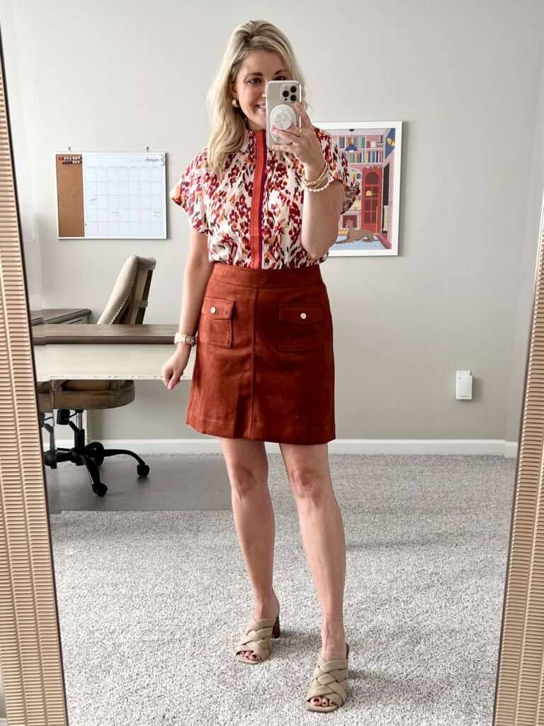 Avara top, LOFT skirt 